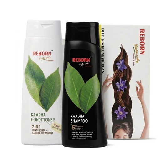 Anti-Hair fall Combo Kaadha Shampoo & Kaadha Conditioner with Free Hairgrowth diet plan worth Rs.550