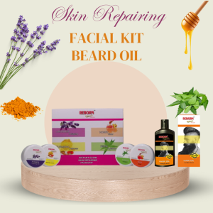 Beard Oil & Instant Glow Facial kit